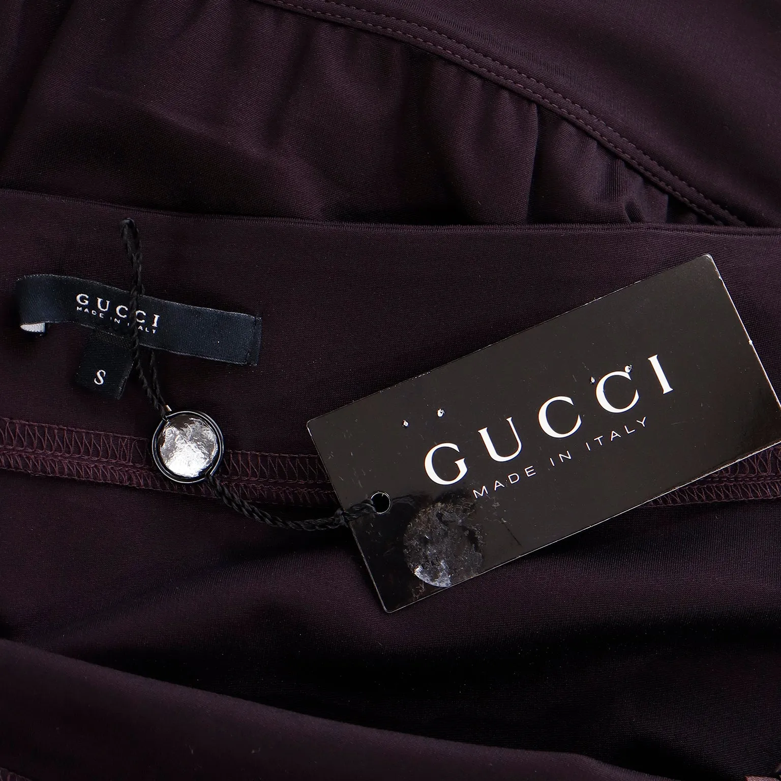 2004 Tom Ford Gucci Deadstock Plum Brown Runway Skirt