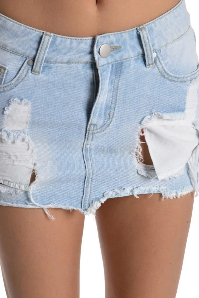 American Bazi Women's Denim Short Mini Skirts