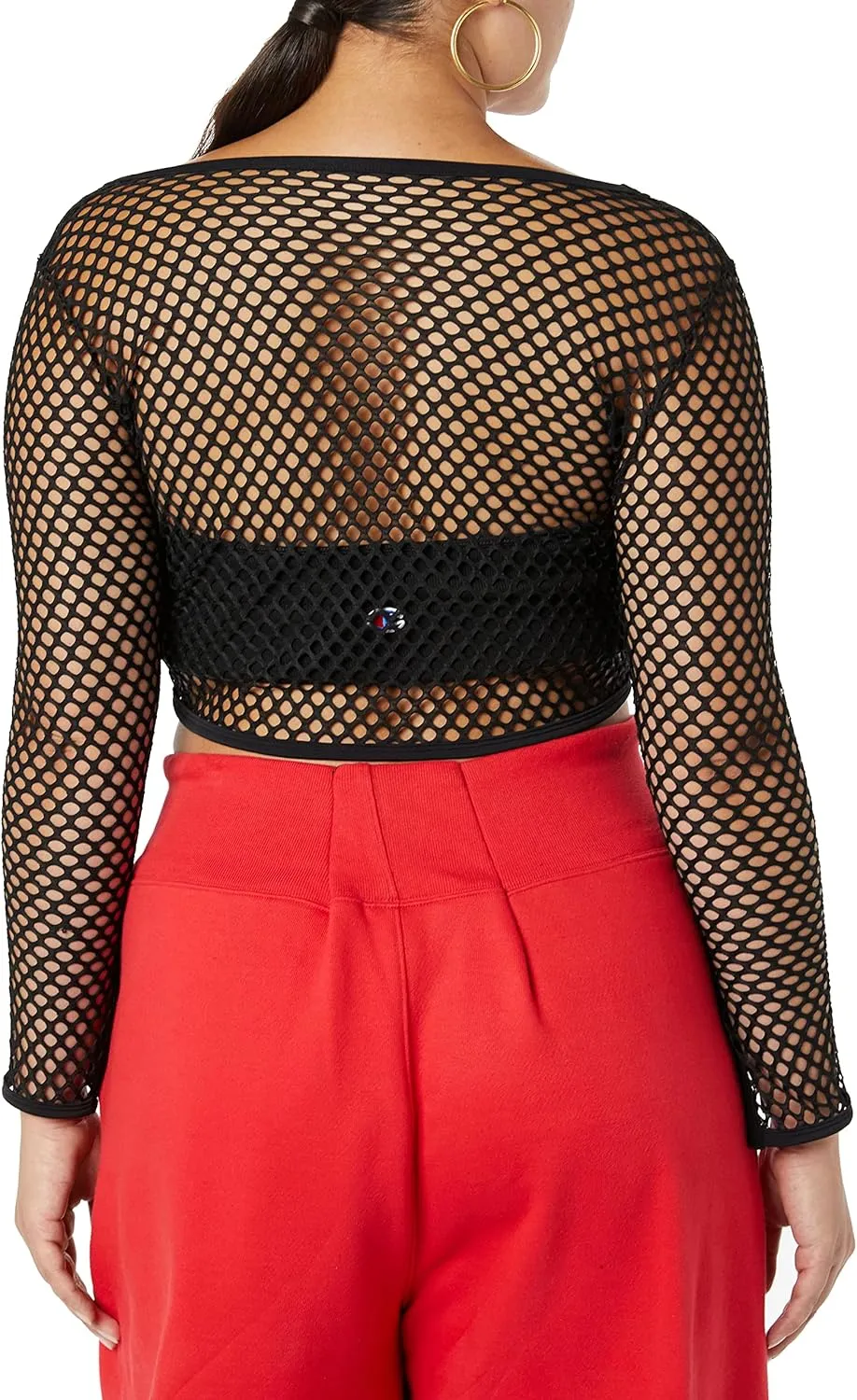 Champion Women's Making The Cut Season 3 Episode 2 Collab Winning Look Long Sleeve Mesh Crop Top
