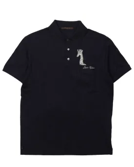 Chapman Brothers Embroidered Giraffe Polo Shirt