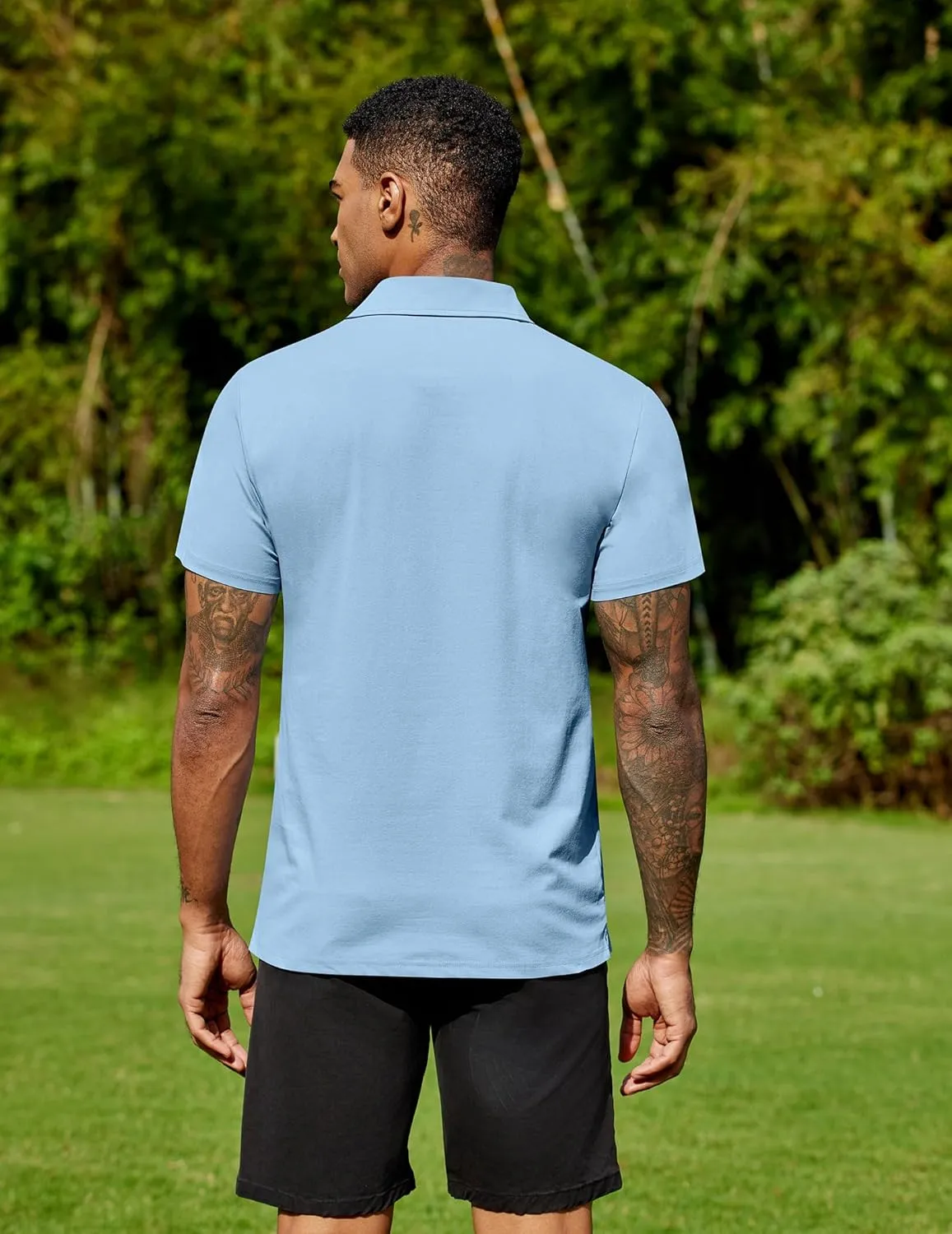 COOFANDY Men's Polo Shirts Short Sleeve Moisture Wicking Golf Shirt Fashion Casual Collared T-Shirt