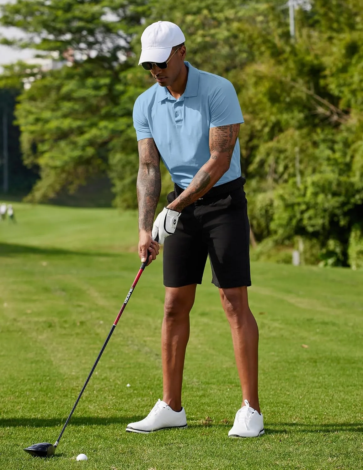 COOFANDY Men's Polo Shirts Short Sleeve Moisture Wicking Golf Shirt Fashion Casual Collared T-Shirt
