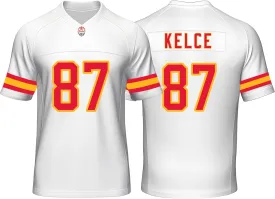 Custom Mens/Youth Football Stitched T-Shirt for Sports Fan Red/White No Brand/Logos