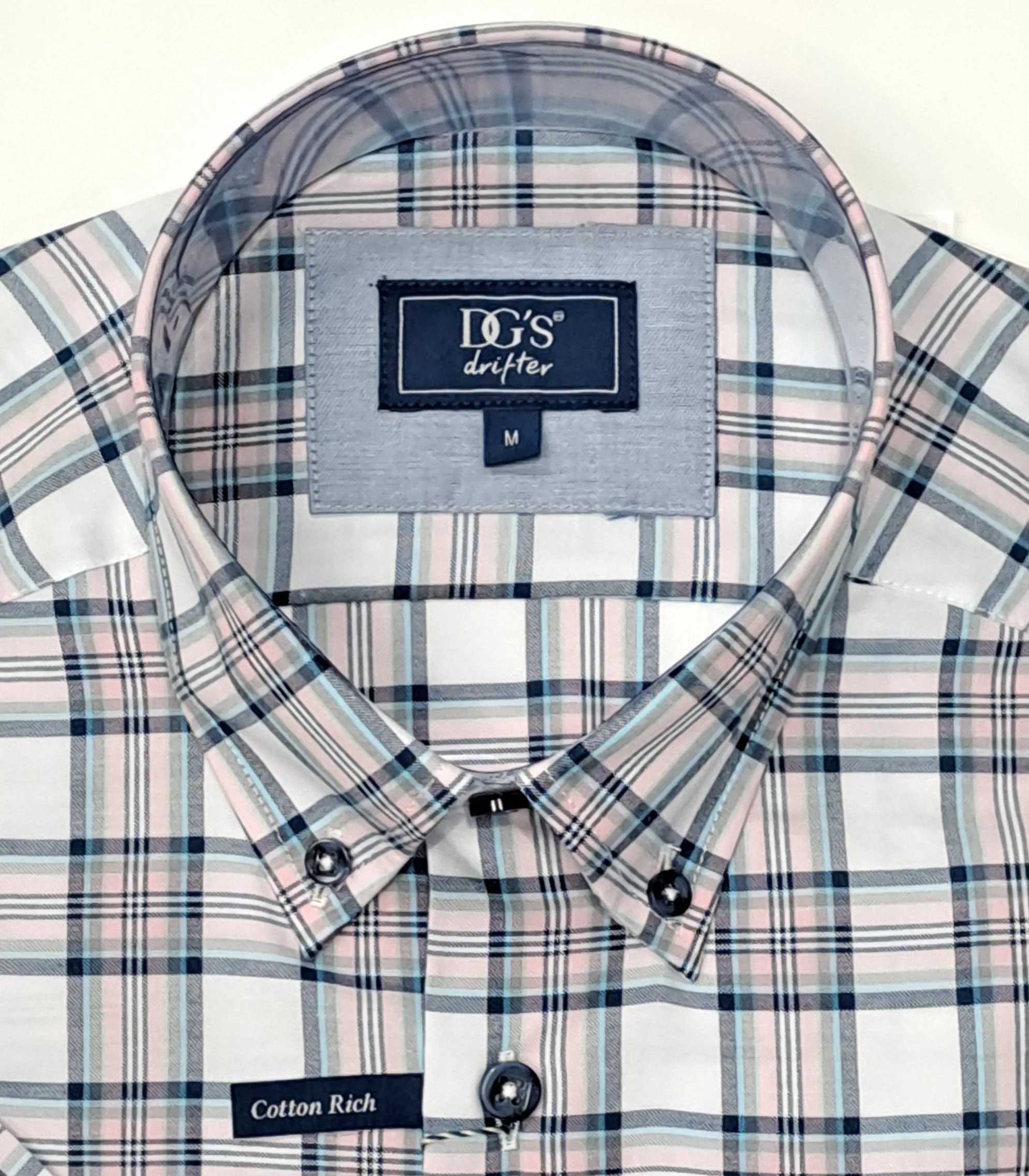 Daniel Grahame Checkered Short Sleeve Casual Shirt - Pink/White