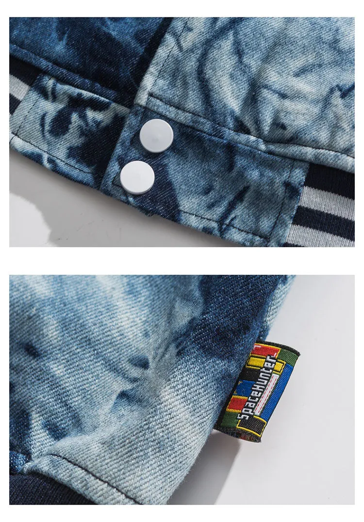 DAVILRAY SPACE HUNTER JAPANESE URBAN STYLE TIE DYED CASUAL UNISEX JACKET