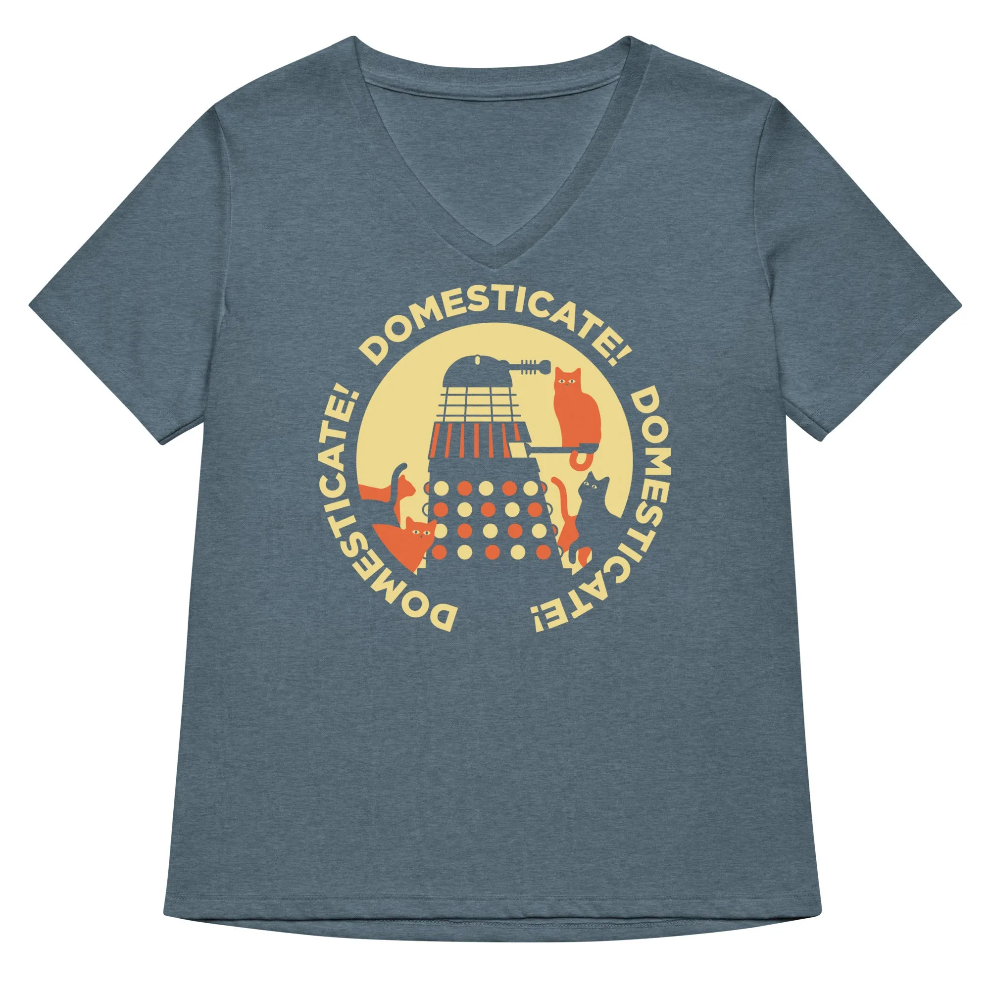 Domesticate! Domesticate! Domesticate! Women's V-Neck Tee