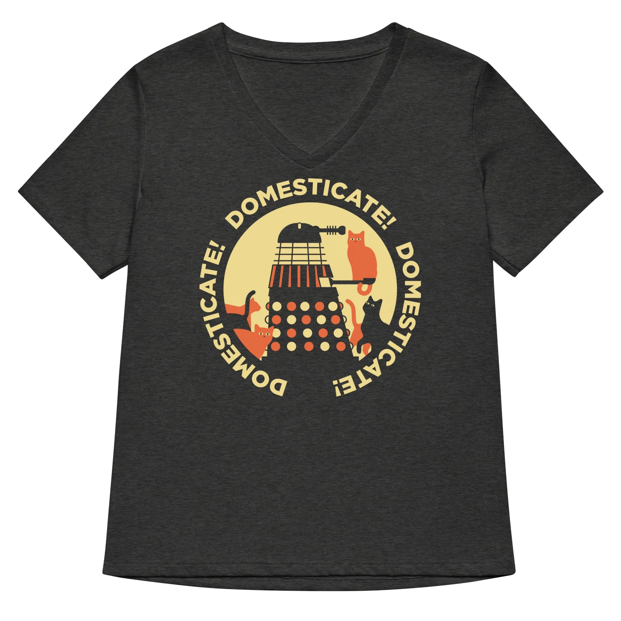 Domesticate! Domesticate! Domesticate! Women's V-Neck Tee