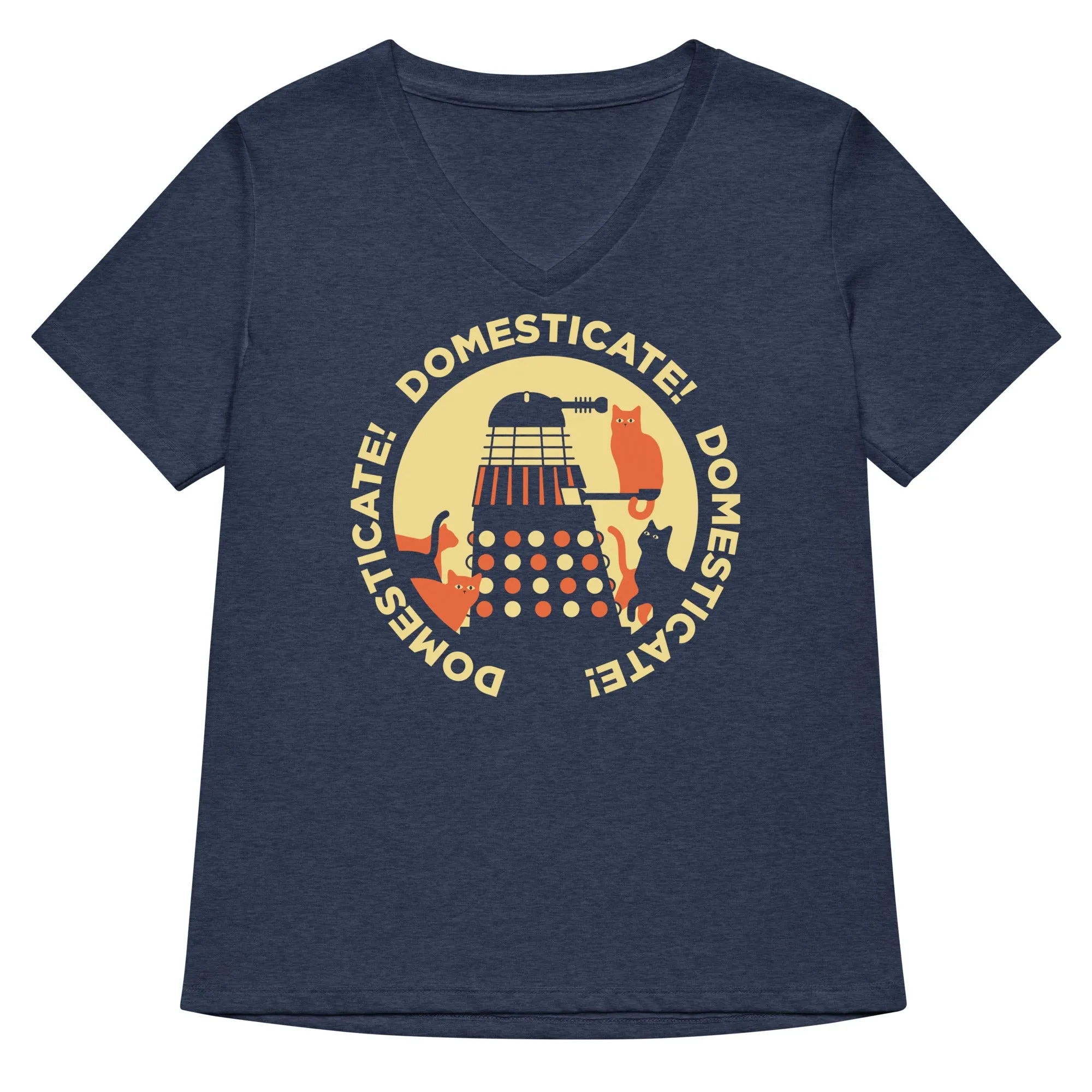 Domesticate! Domesticate! Domesticate! Women's V-Neck Tee
