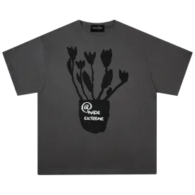 Extreme Aesthetic 'Bouquet' Foam Print Cotton T-Shirt