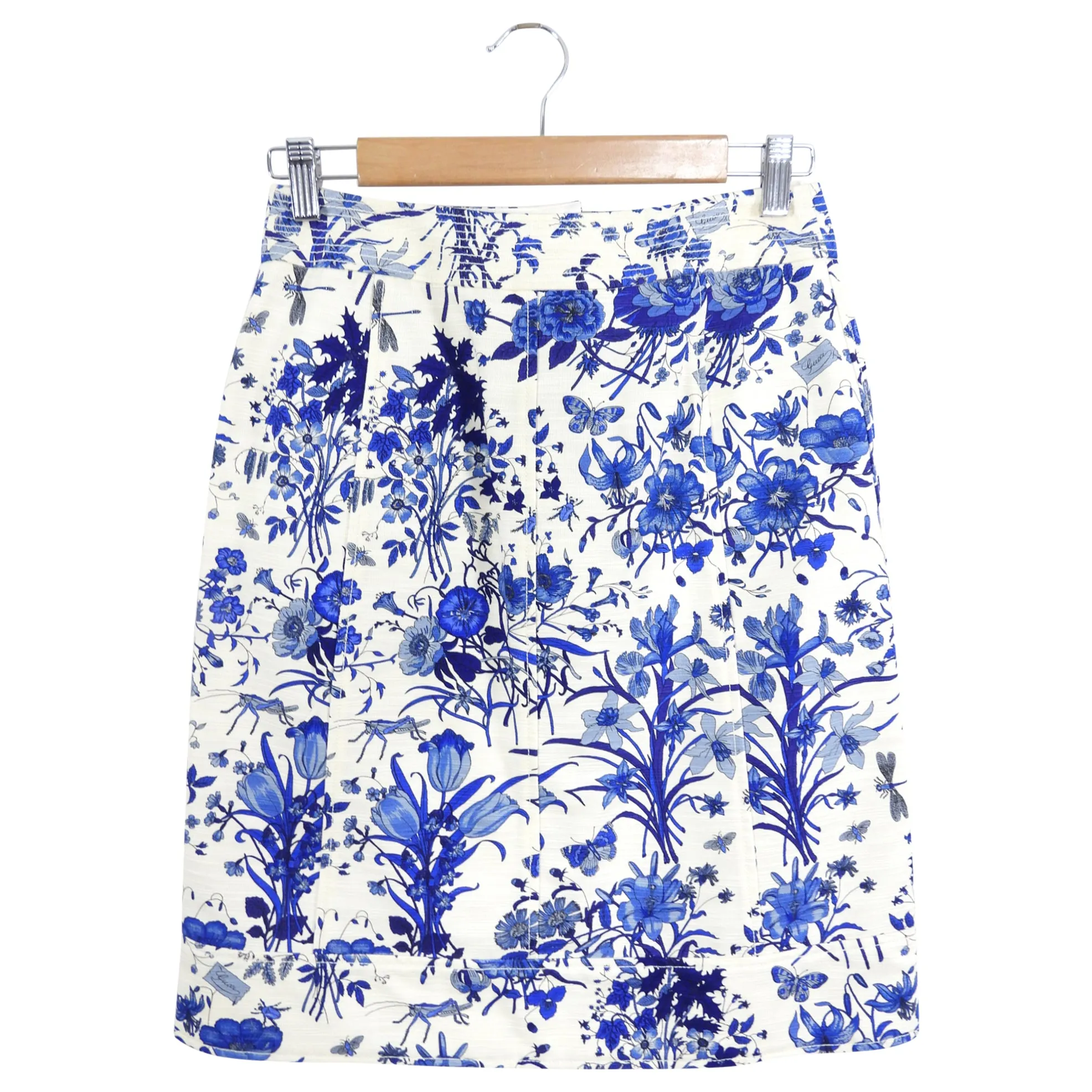 Gucci Flora Fauna Blue and Ivory Skirt - IT38 / 4