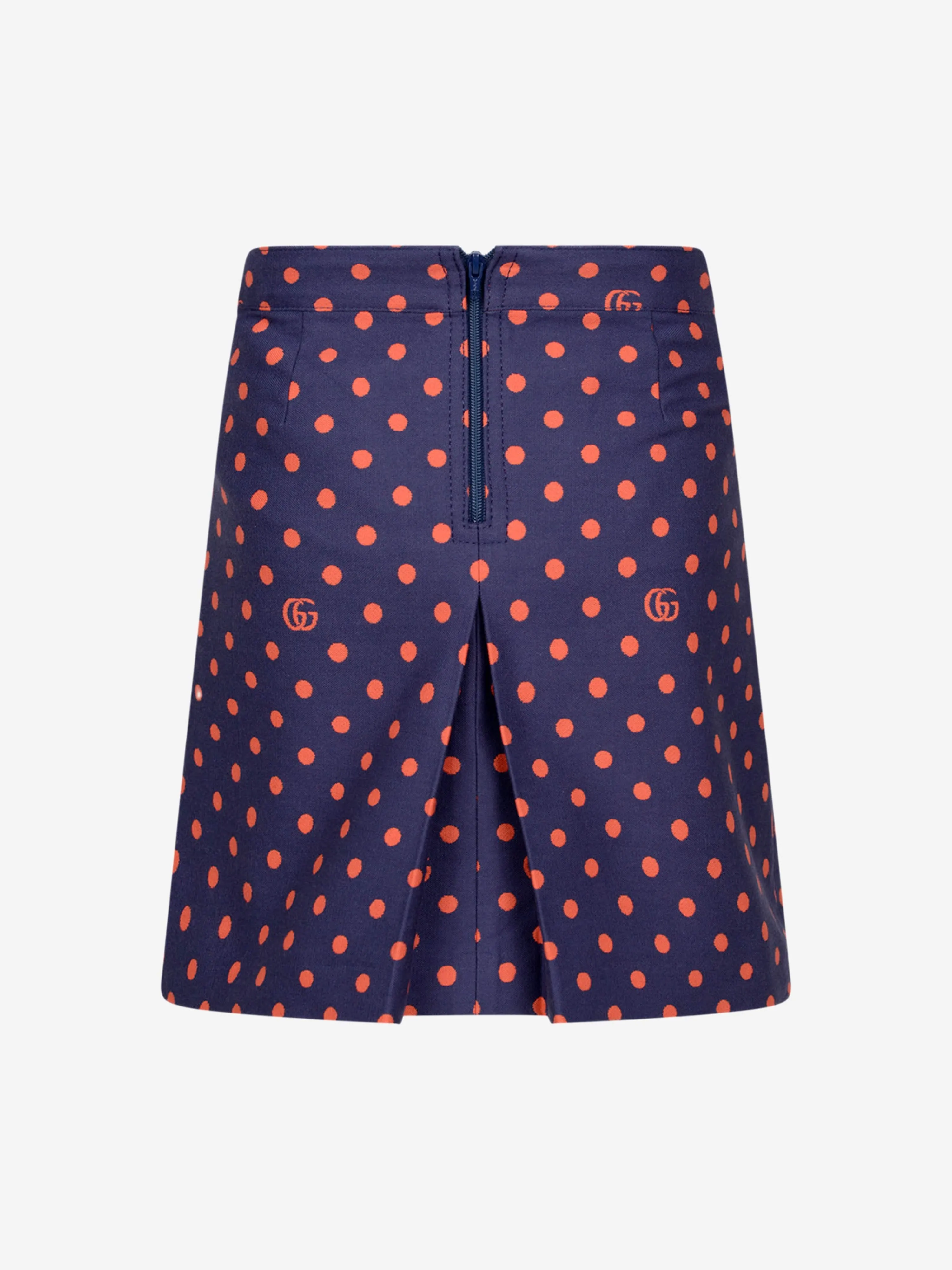 Gucci Girls Navy GG Embroidered Skirt