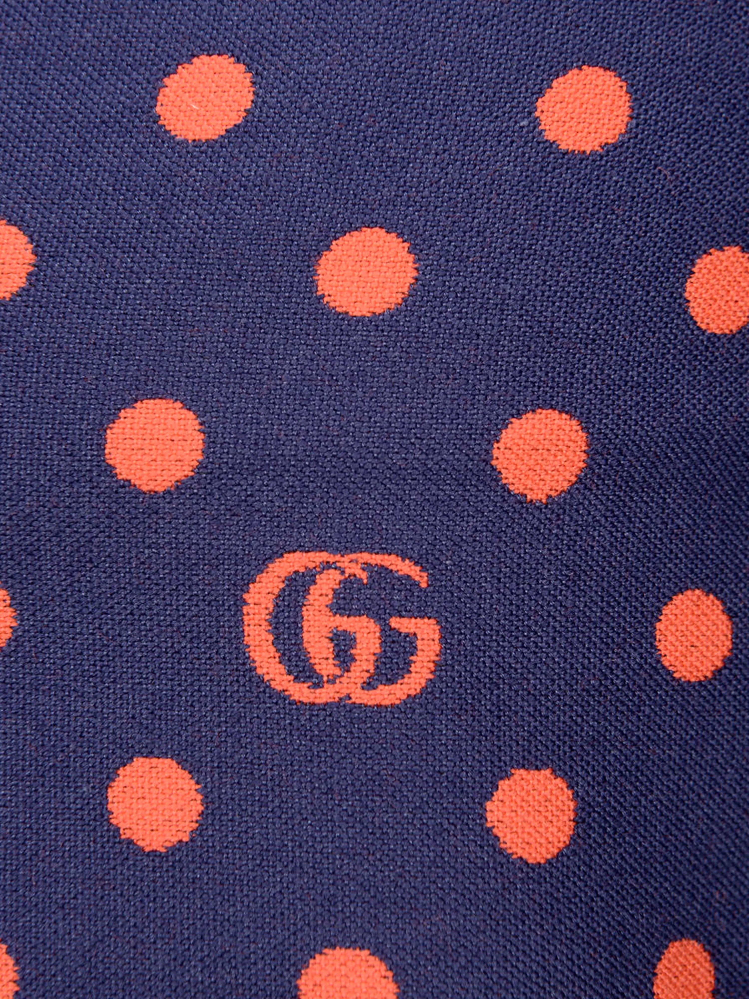 Gucci Girls Navy GG Embroidered Skirt