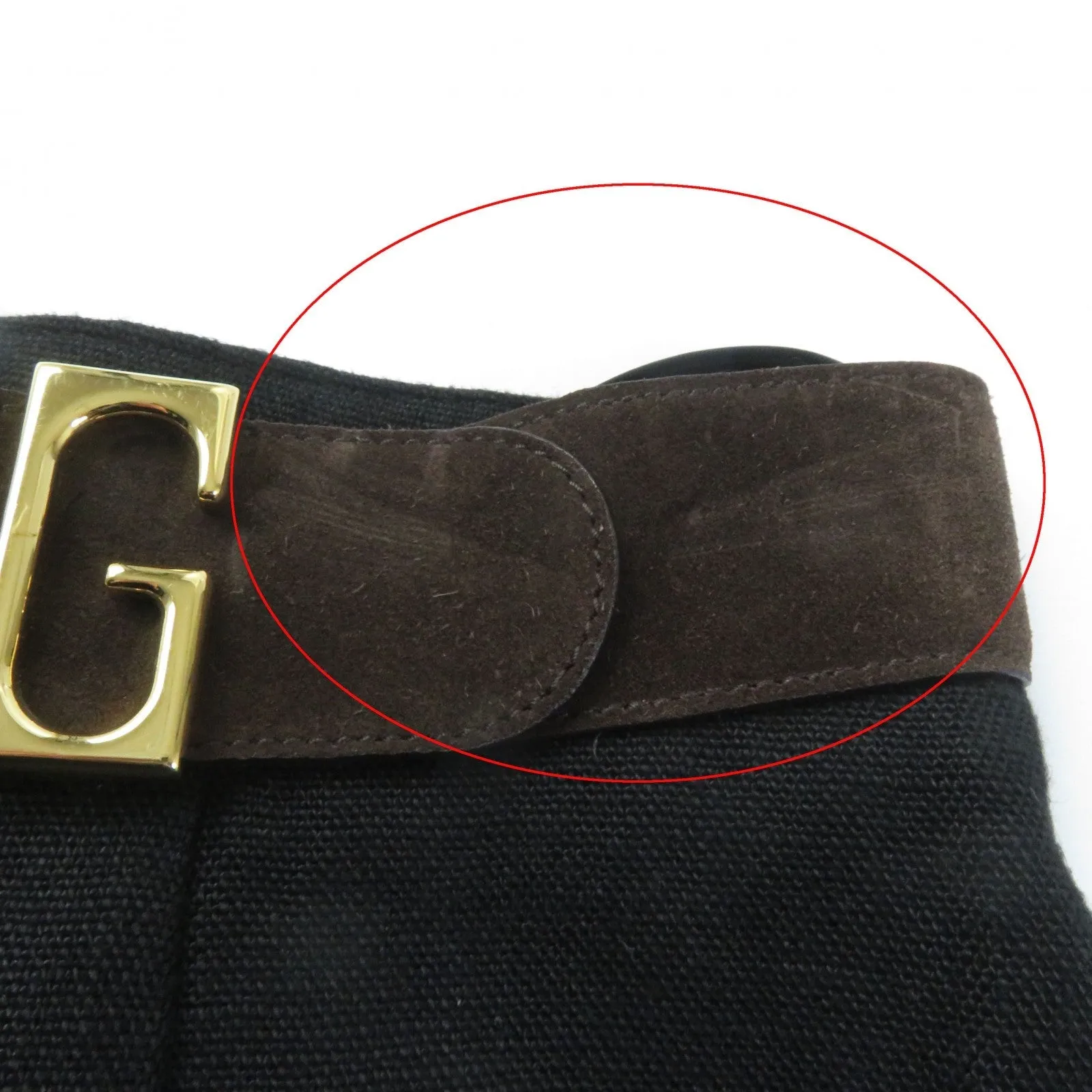 GUCCI Pleated skirt 511243 linen Black brown 40