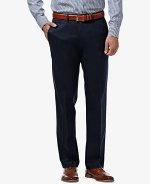 Haggar Men's Premium No Iron Flat Front Straight Fit Dress Pants Blue 42 x 30