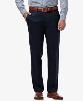 Haggar Men's Premium No Iron Flat Front Straight Fit Dress Pants Blue 42 x 30