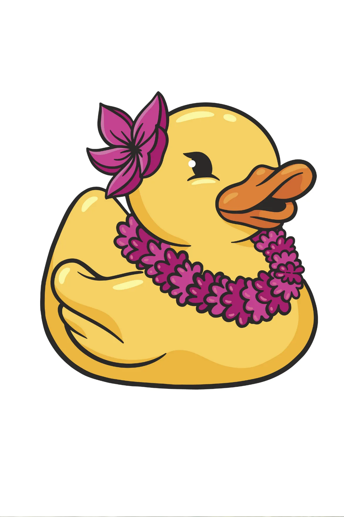 Hawaiian Duck Printed V Neck T-shirt for men