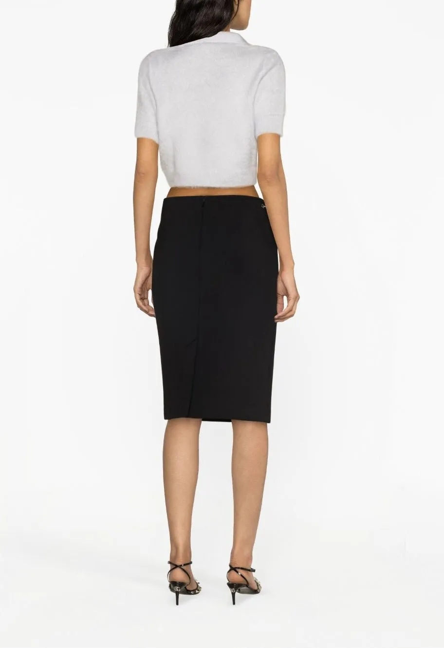 HORSEBIT WOOL MIDI SKIRT