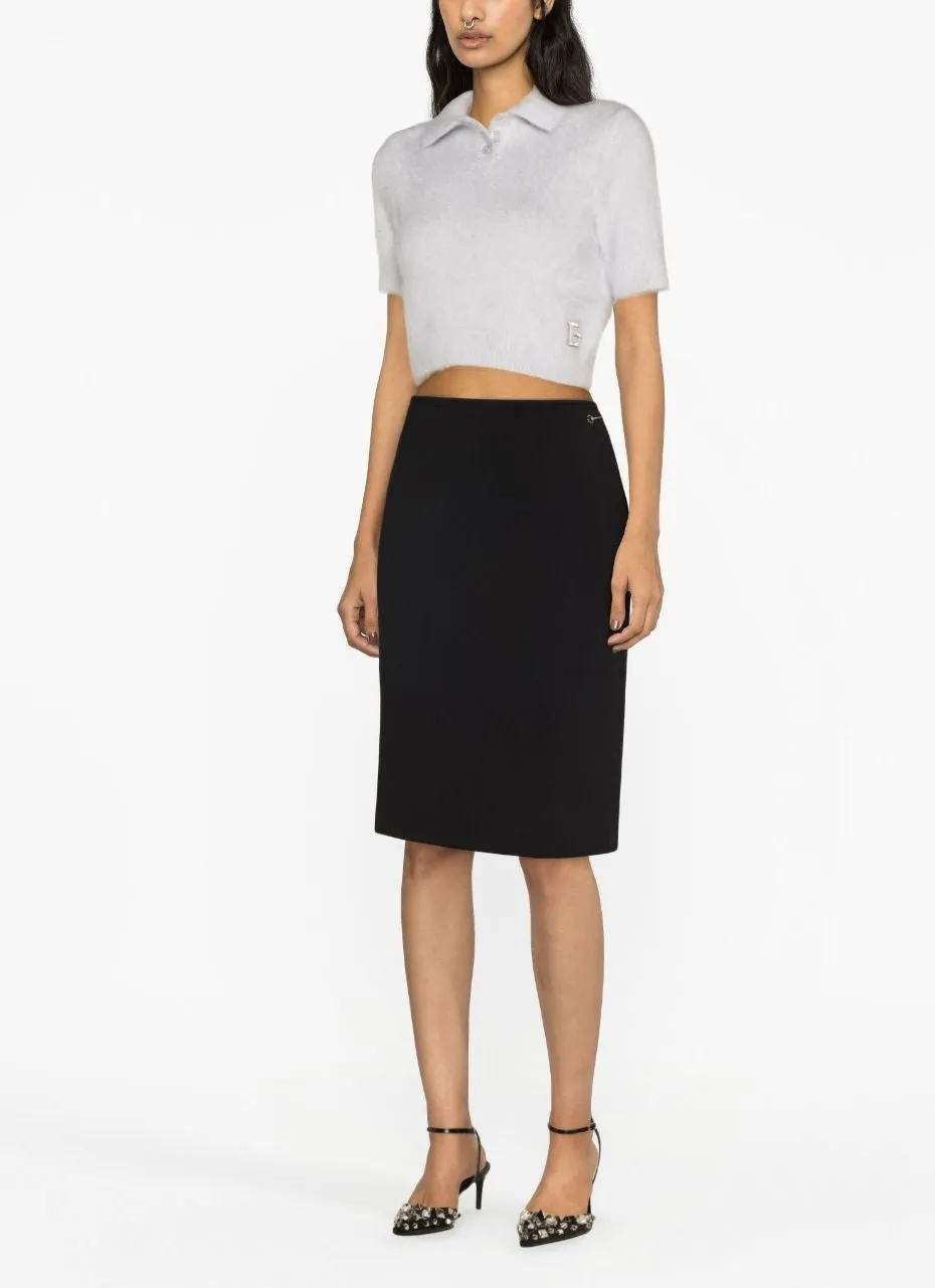 HORSEBIT WOOL MIDI SKIRT