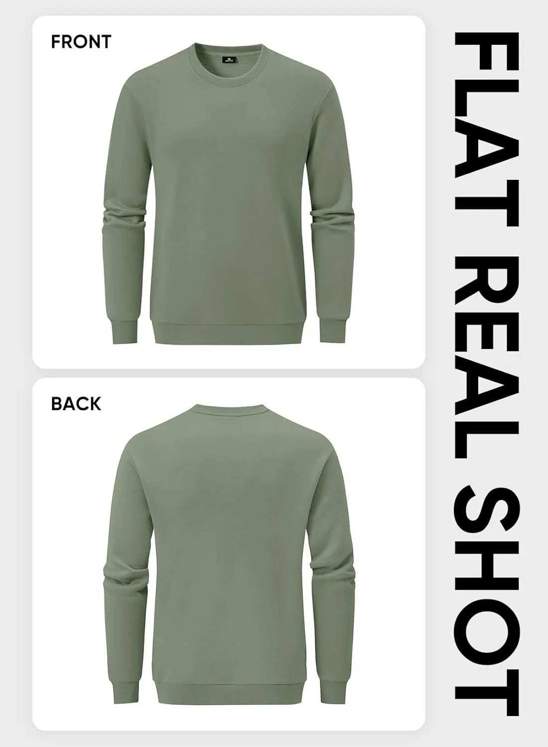 JMIERR Men's Casual Long Sleeves Crewneck Sweatshirts Cotton Pullover Sweatshirt for Men