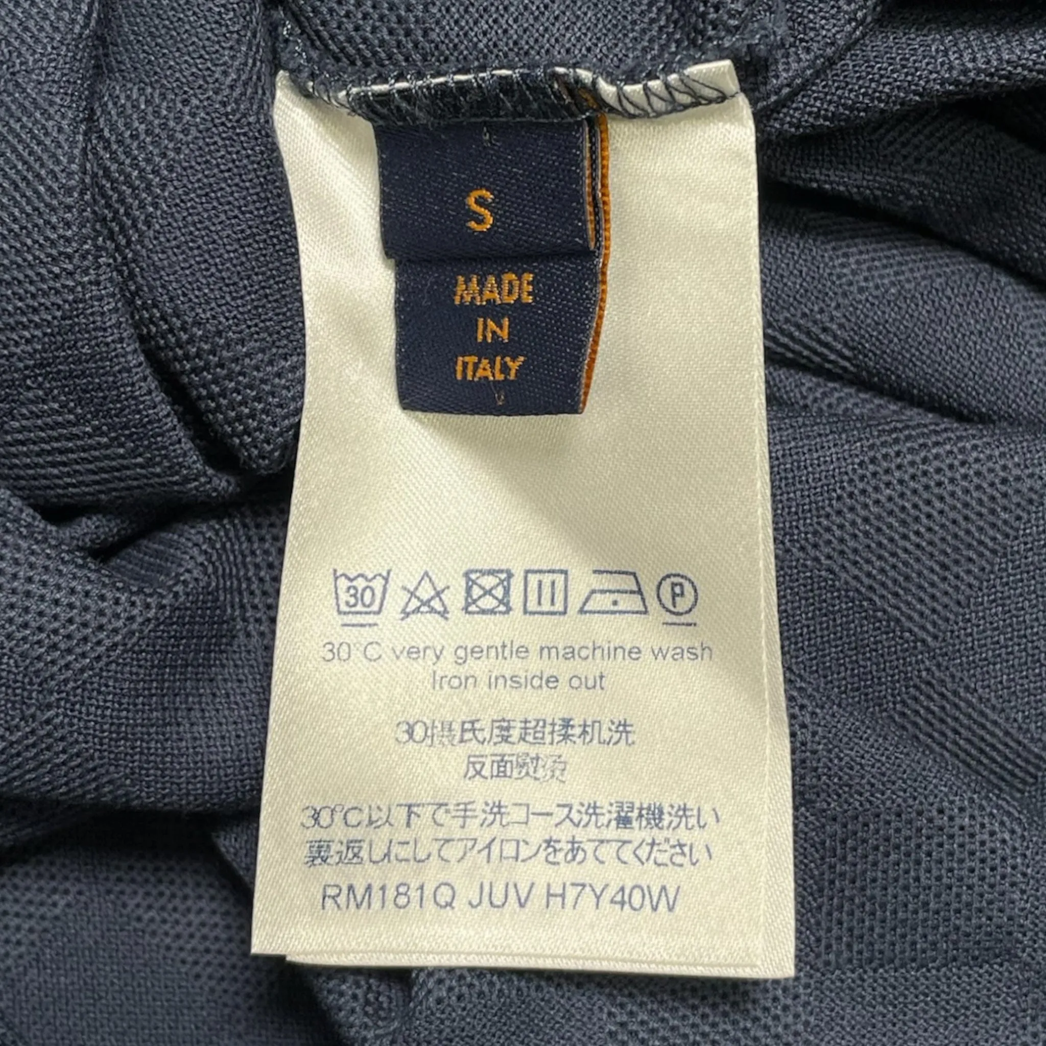 Louis Vuitton Classic Damier Pique Polo Tee Shirt Blue