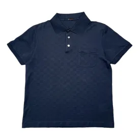 Louis Vuitton Classic Damier Pique Polo Tee Shirt Blue