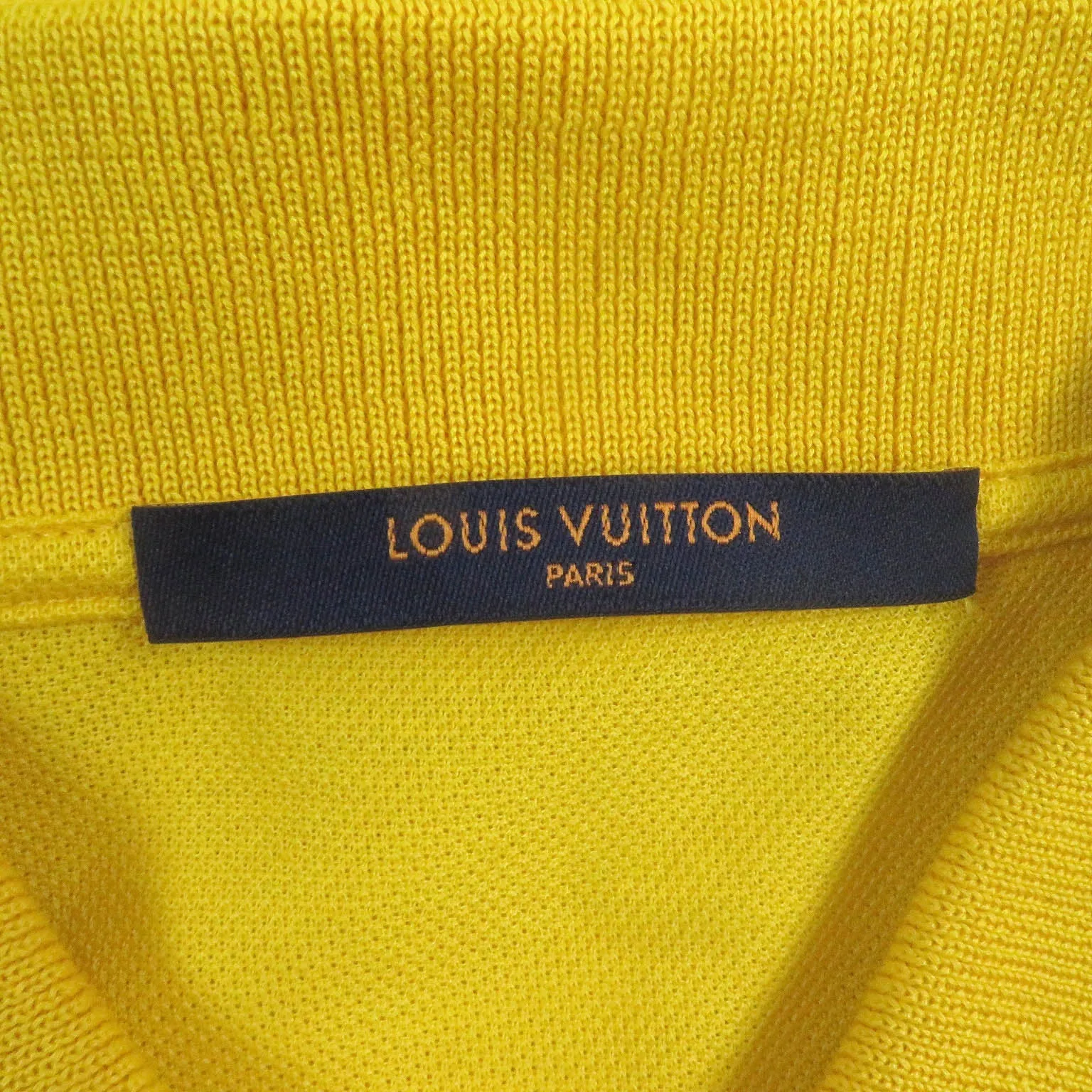LOUIS VUITTON Short sleeve polo shirt cotton yellow M