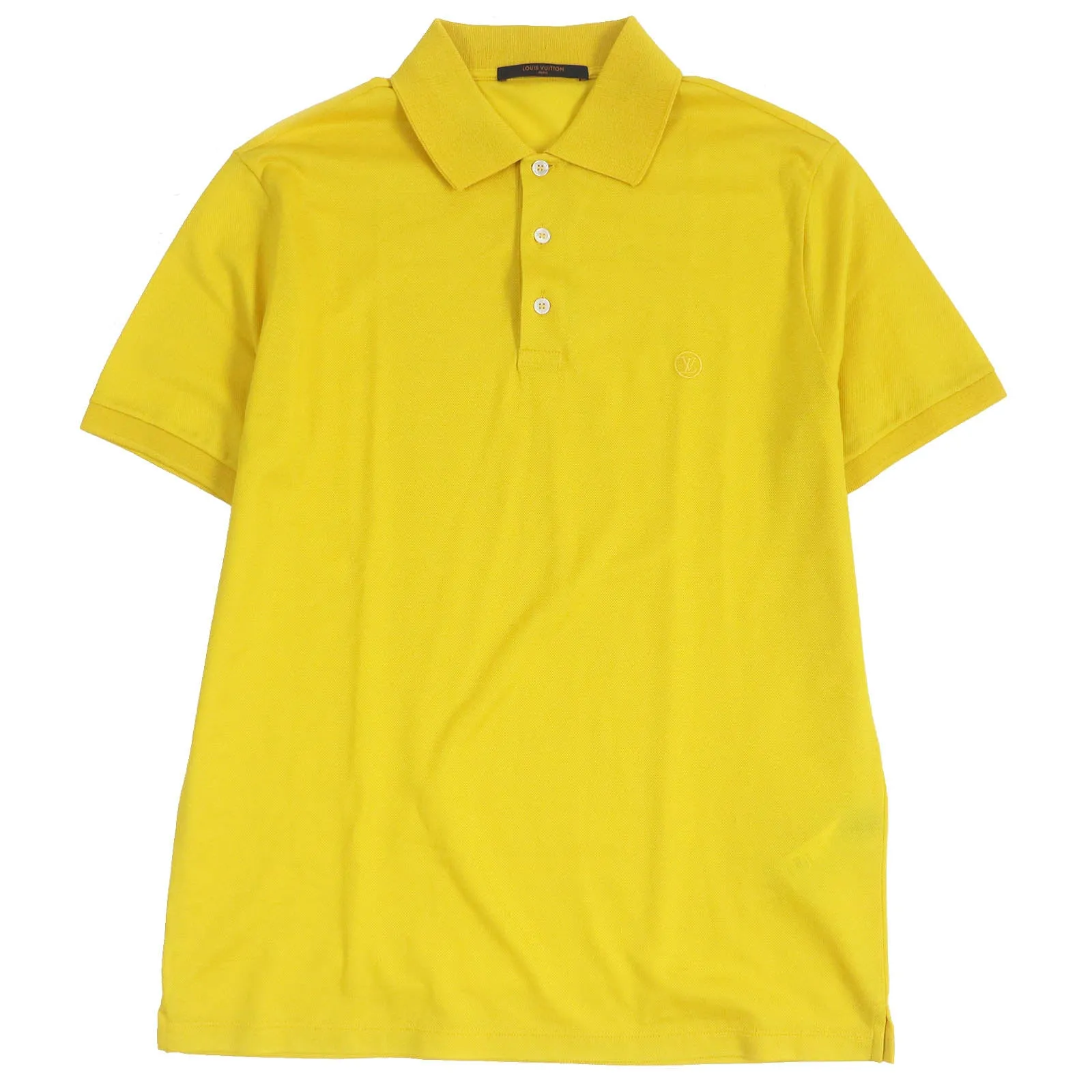LOUIS VUITTON Short sleeve polo shirt cotton yellow M