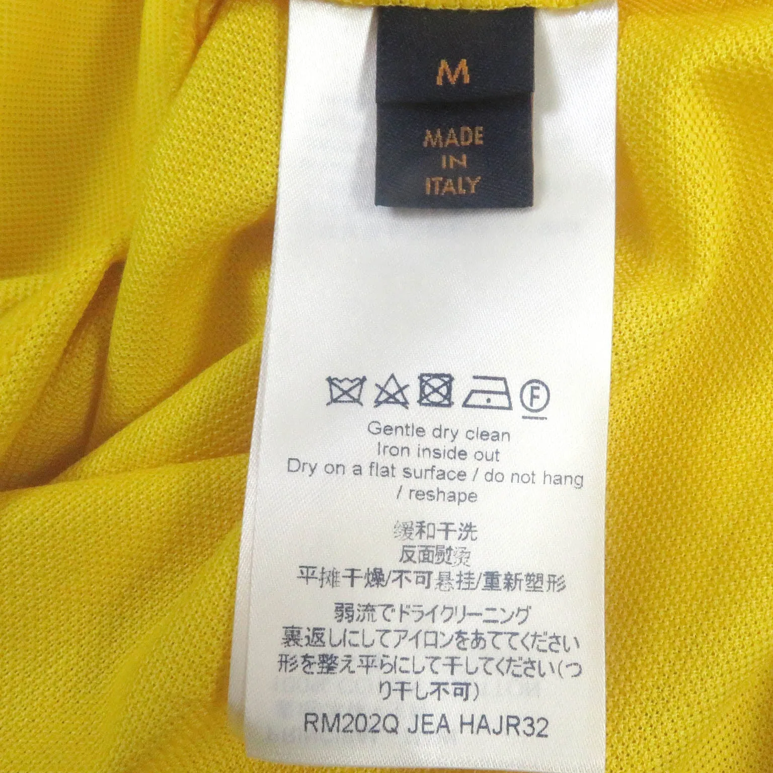 LOUIS VUITTON Short sleeve polo shirt cotton yellow M