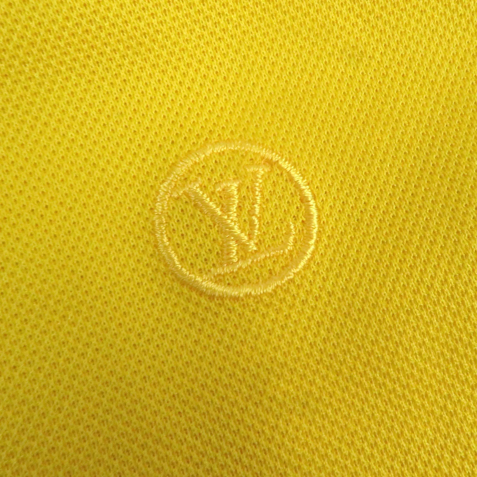 LOUIS VUITTON Short sleeve polo shirt cotton yellow M