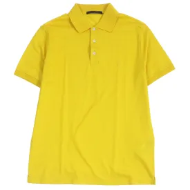 LOUIS VUITTON Short sleeve polo shirt cotton yellow M