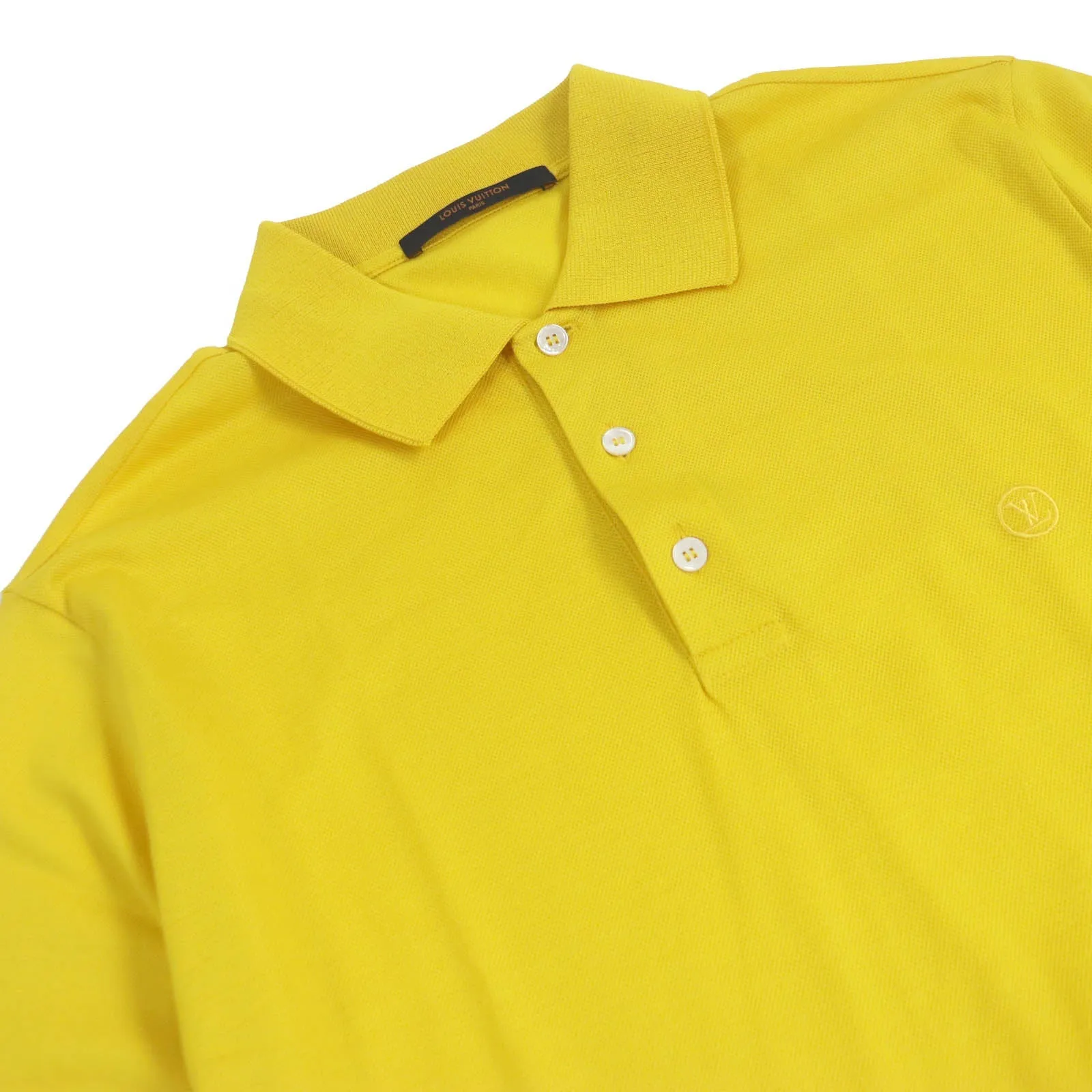 LOUIS VUITTON Short sleeve polo shirt cotton yellow M