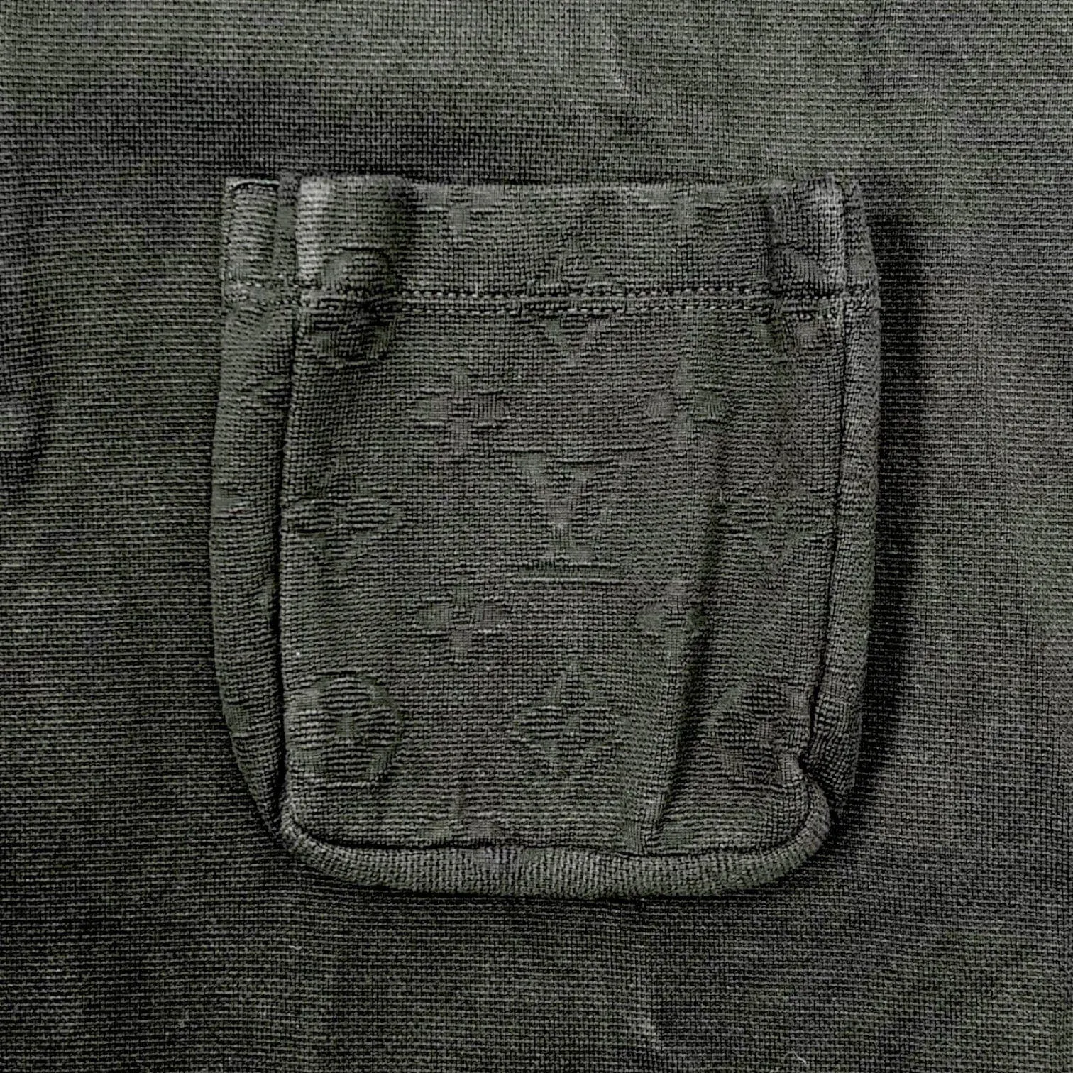 Louis Vuitton Zip Polo Monogram Pocket Short Sleeve Tee Shirt Black Pre-Owned