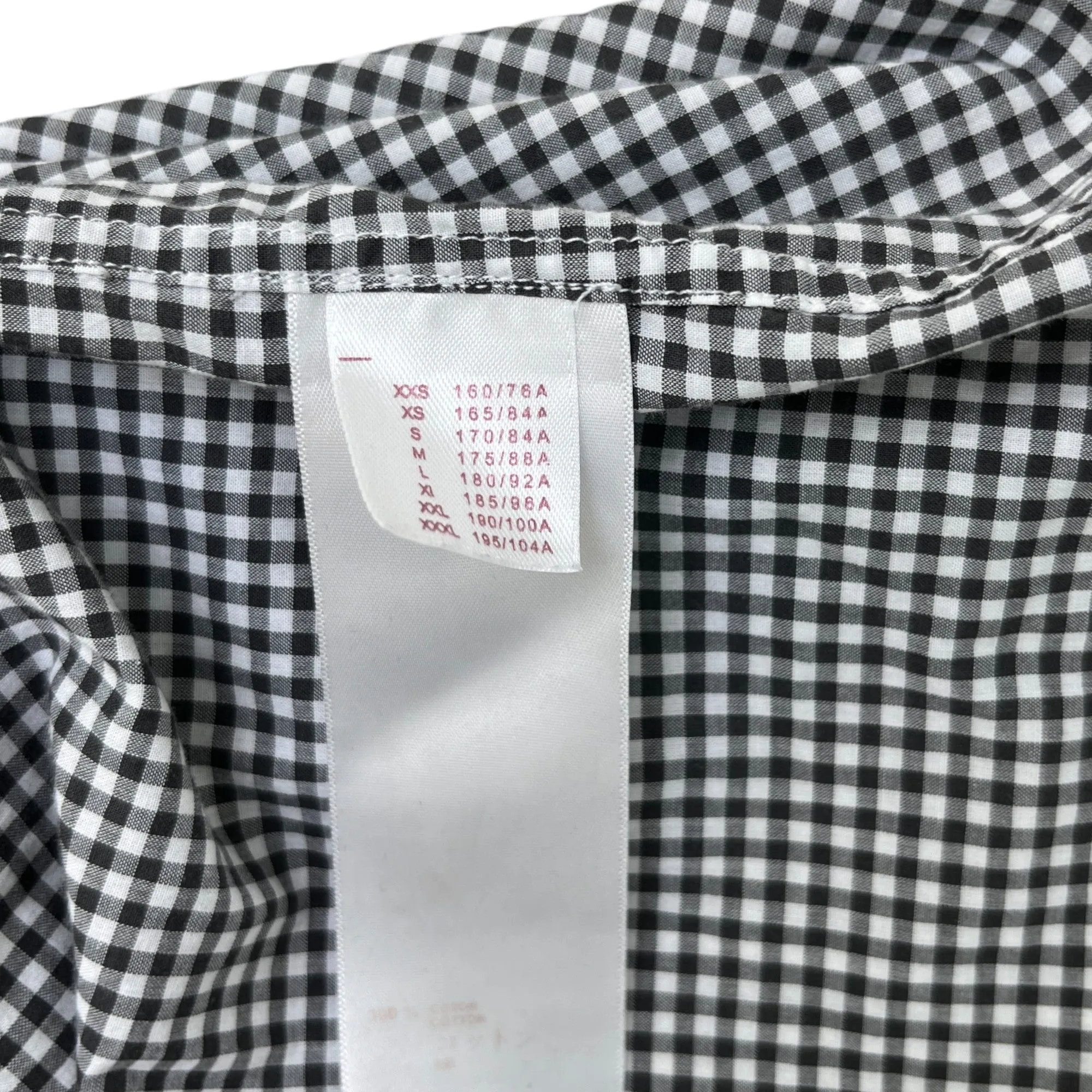 Men's Checked Stripe Polo Shirt White Size S