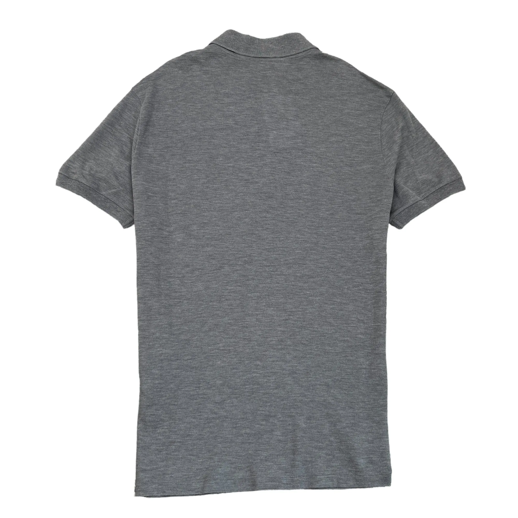 Men's Embroidered Logo Polo Shirt Grey Size XS