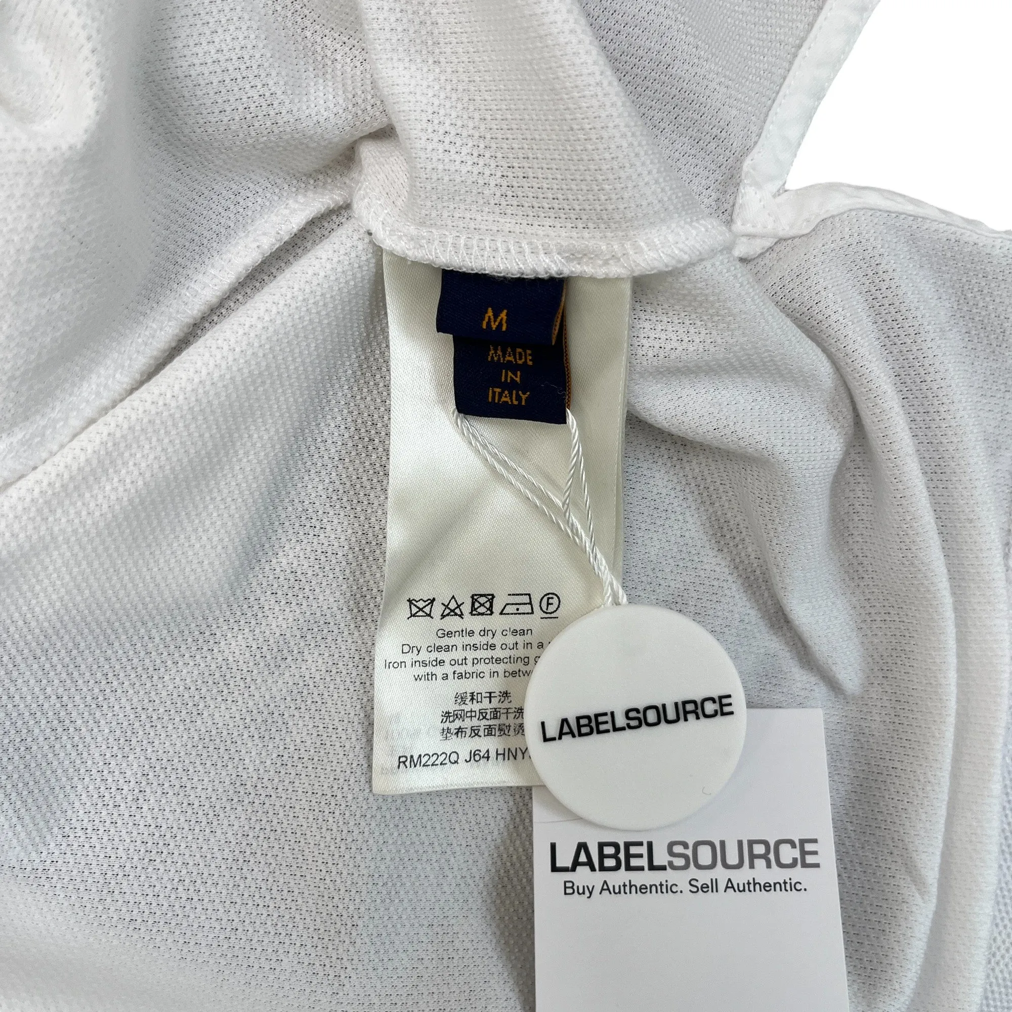 Men's Signature Embroidered Polo Shirt White Size M