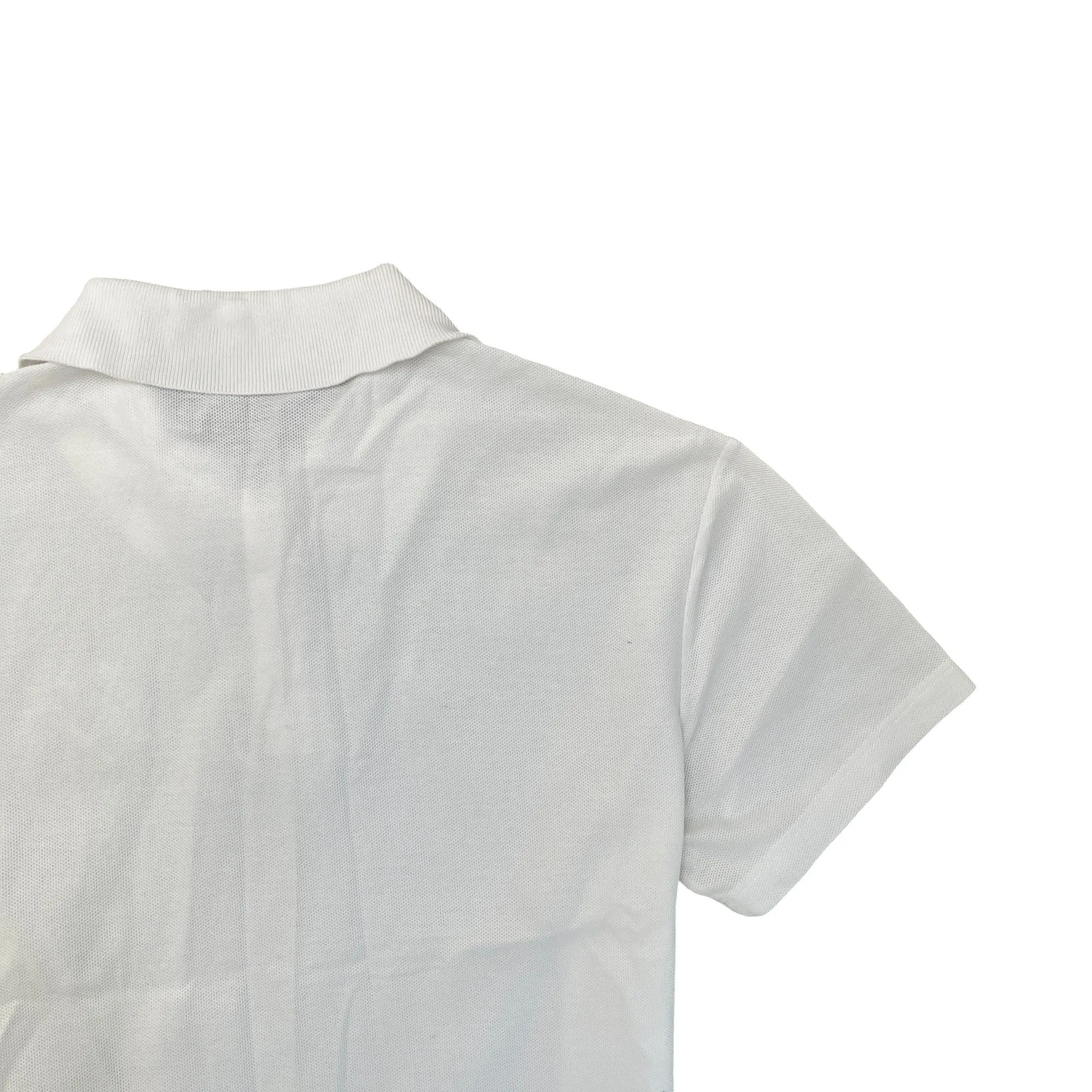Men's Signature Embroidered Polo Shirt White Size M