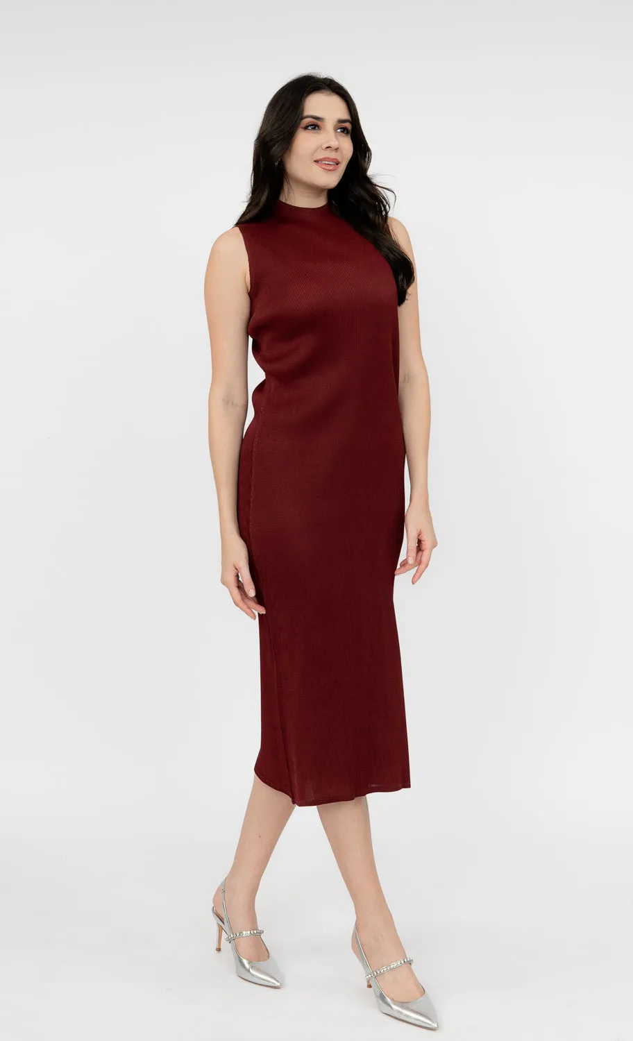 Miss Charm Dress in Maroon