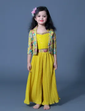Musturd Plazo-Set For Girl