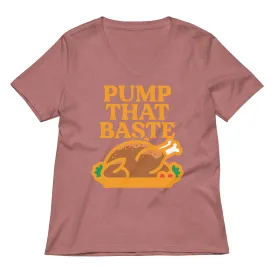 Pump That Baste Women's V-Neck Tee