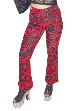 Red Zebra Bell Bottoms