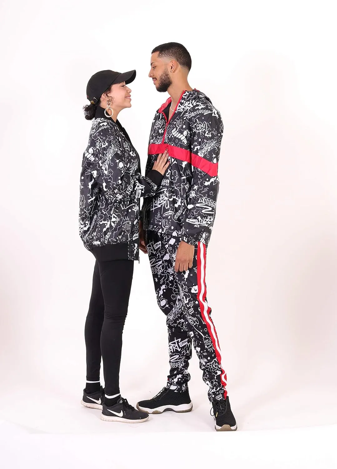 Screenshotbrand Lightweight Hooded Water Resistant Windbreaker - Zip-up Fashion Map Print Rain Jacket