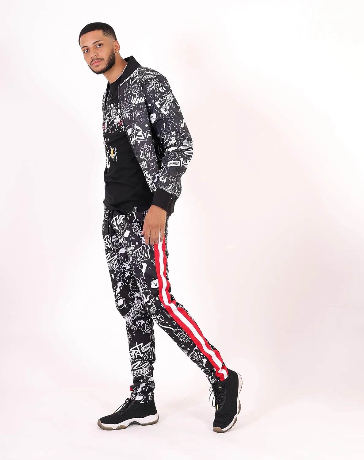 Screenshotbrand Lightweight Hooded Water Resistant Windbreaker - Zip-up Fashion Map Print Rain Jacket