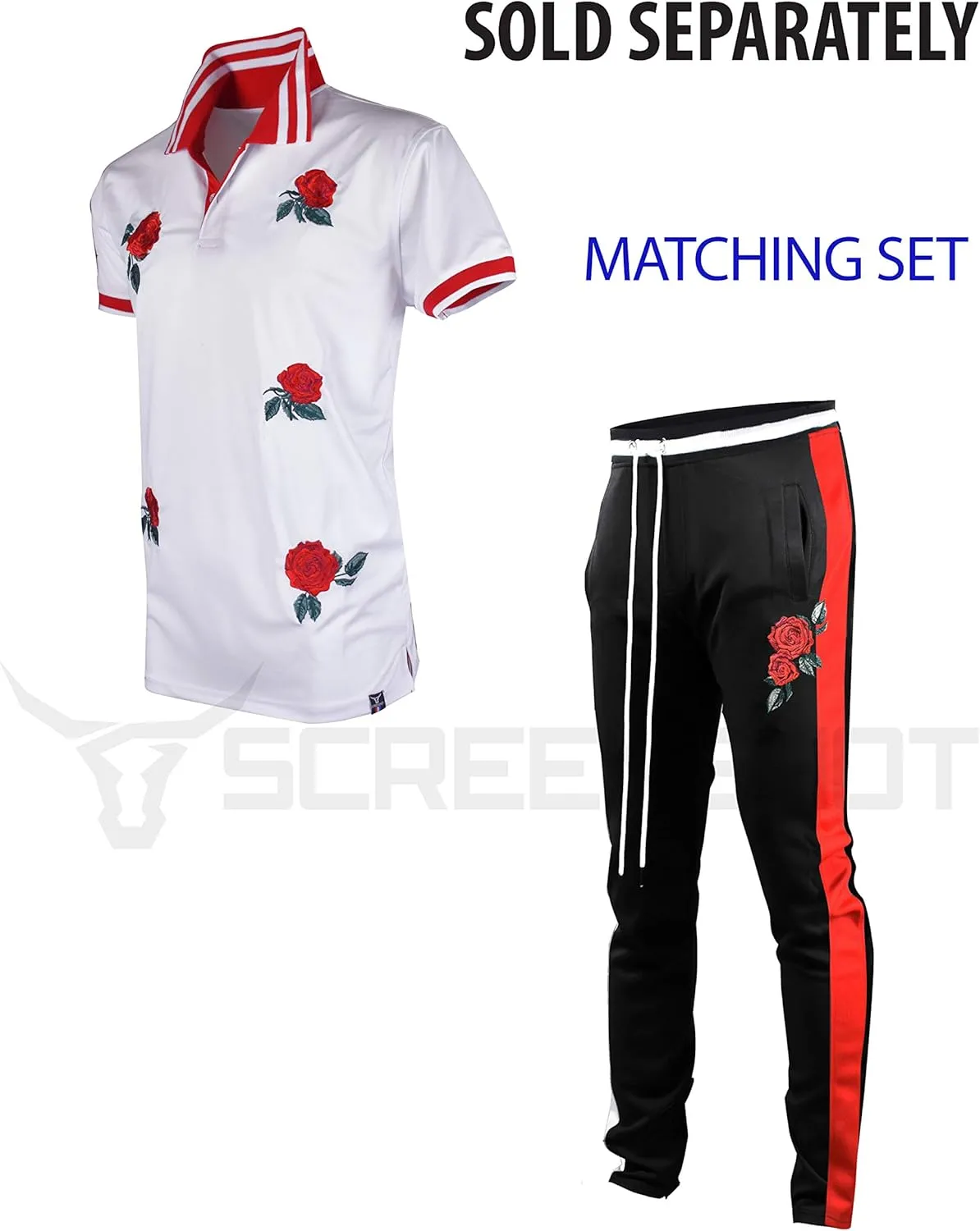 Screenshotbrand Mens Hipster Hip-Hop Premium Tees - Stylish Fashion Embroidery Polo T-Shirt