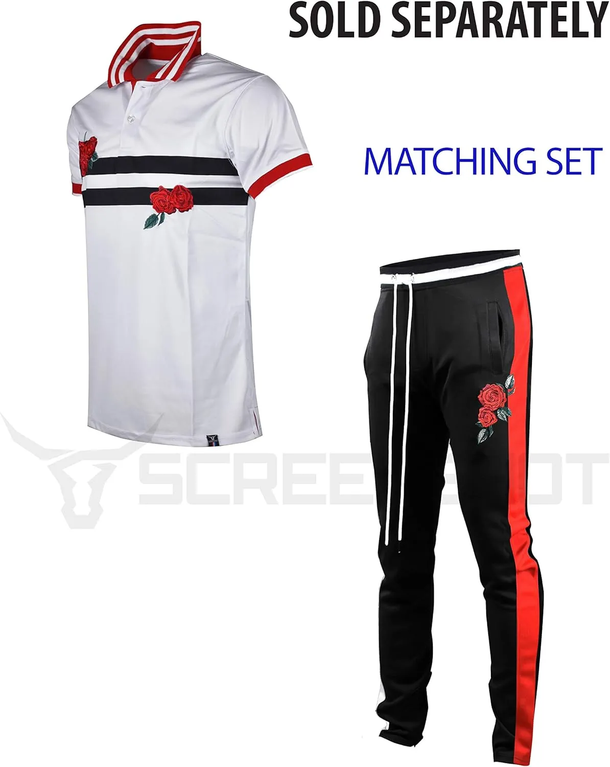 Screenshotbrand Mens Hipster Hip-Hop Premium Tees - Stylish Fashion Embroidery Polo T-Shirt