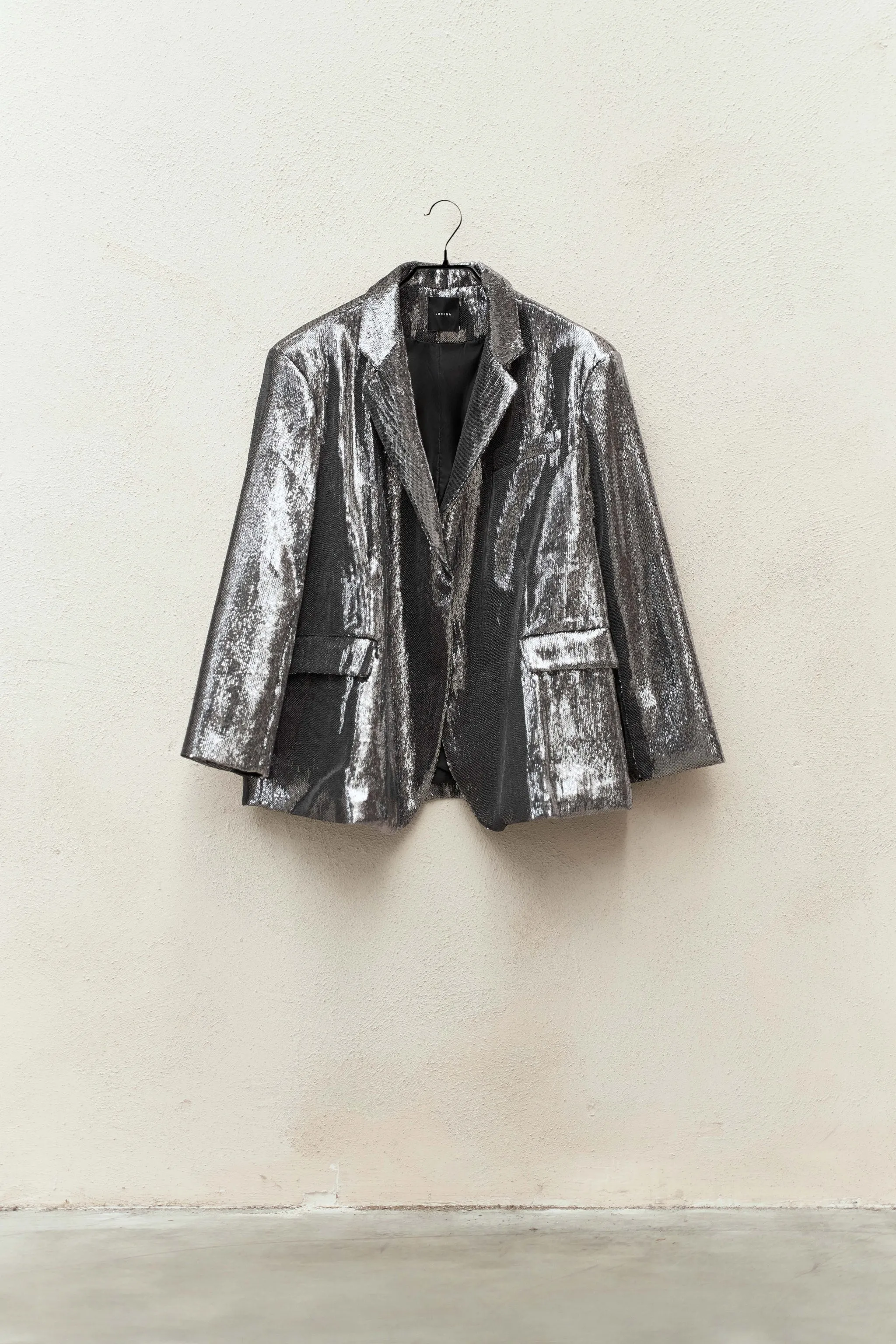 Sequin oversize blazer