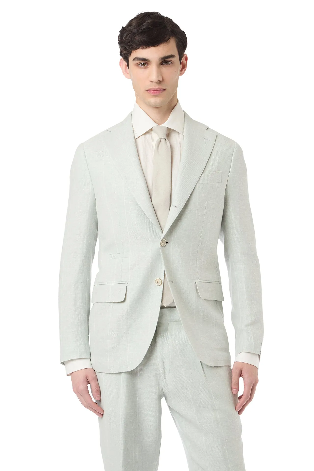SINGLE-BREASTED PANT PLEAT SUIT