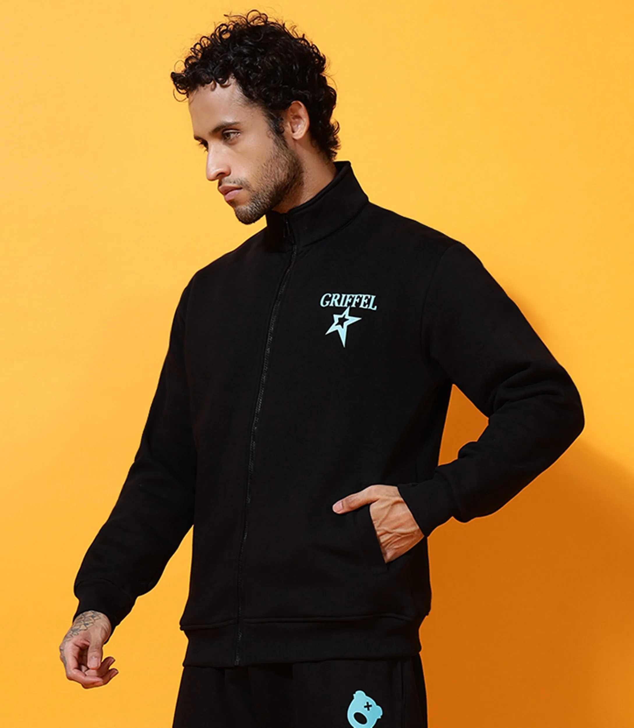 STAR Regular Fit Zipper Sweatshirt