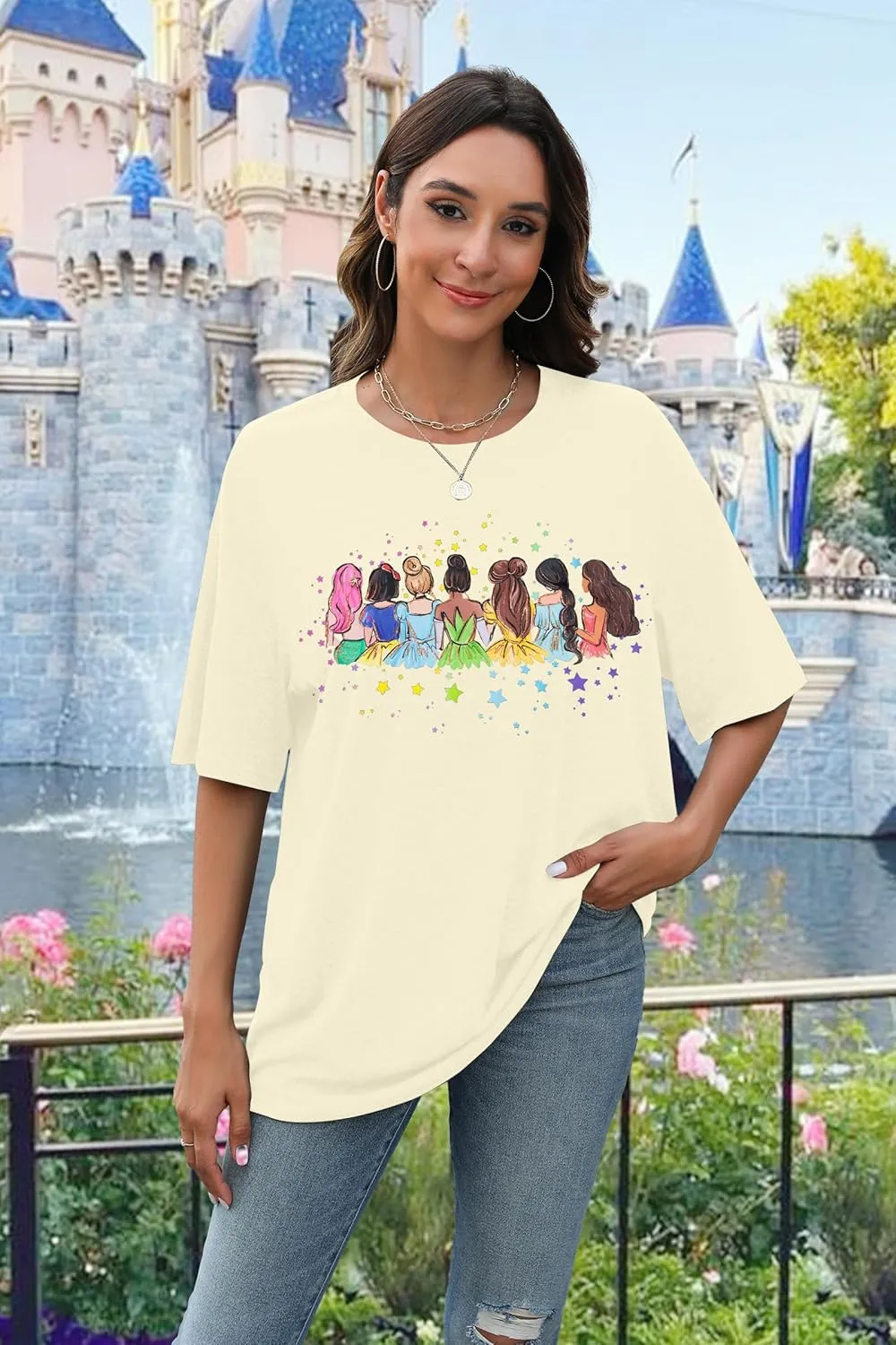 UNIQUEONE Magical Shirt for Women: Magic Kingdom Tshirt Princess Shirt Family Vacation Trip Tee