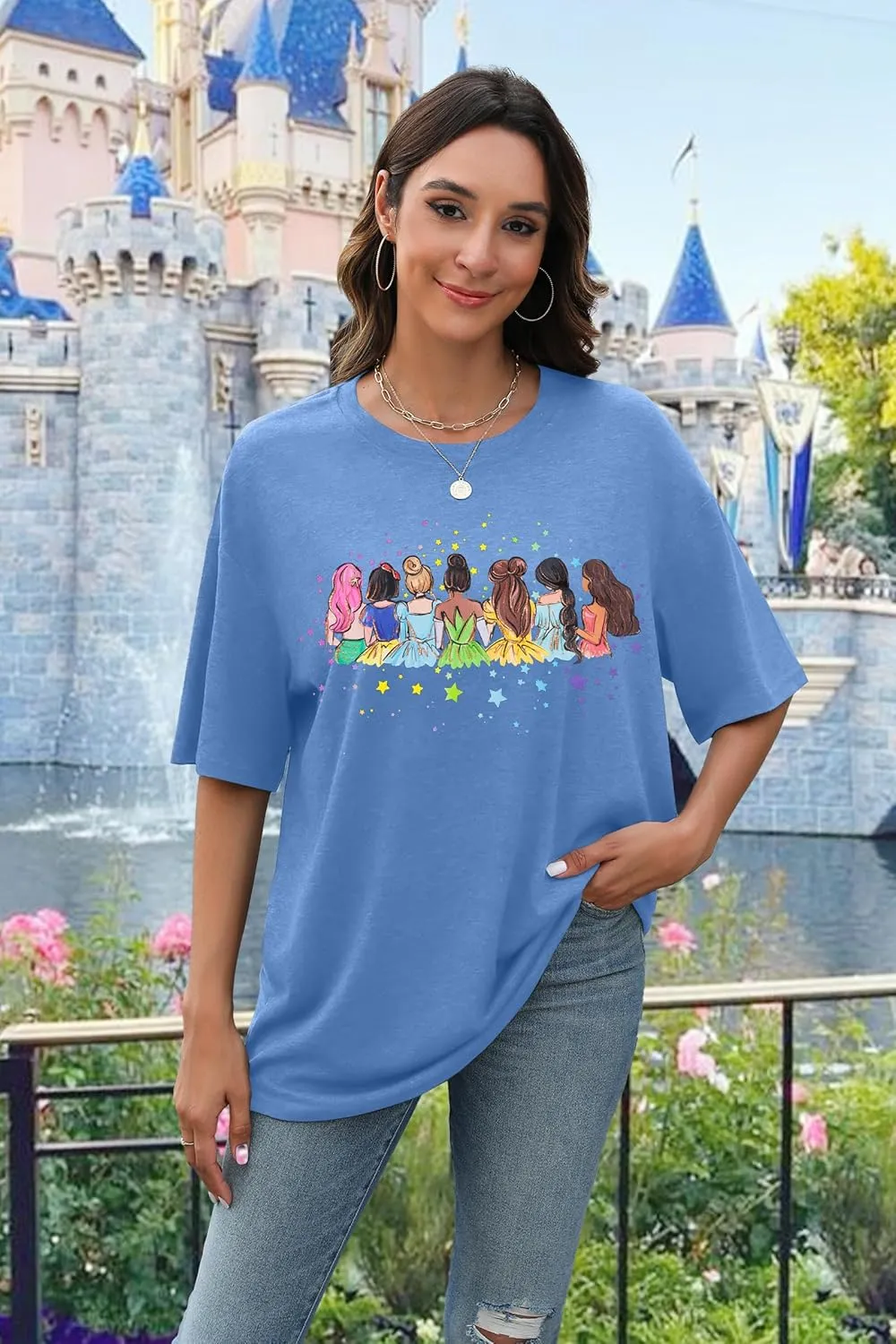 UNIQUEONE Magical Shirt for Women: Magic Kingdom Tshirt Princess Shirt Family Vacation Trip Tee