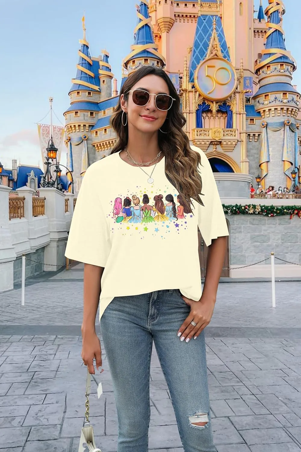 UNIQUEONE Magical Shirt for Women: Magic Kingdom Tshirt Princess Shirt Family Vacation Trip Tee